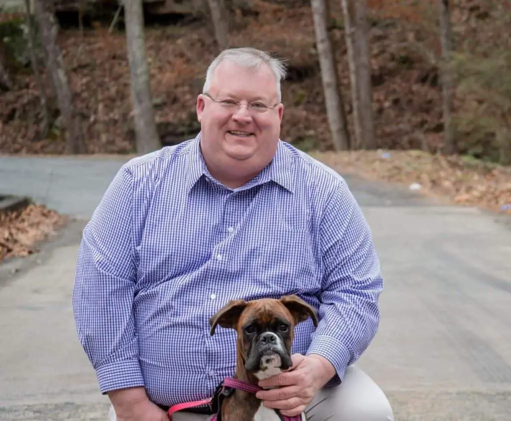 Scott Osborne and his dog