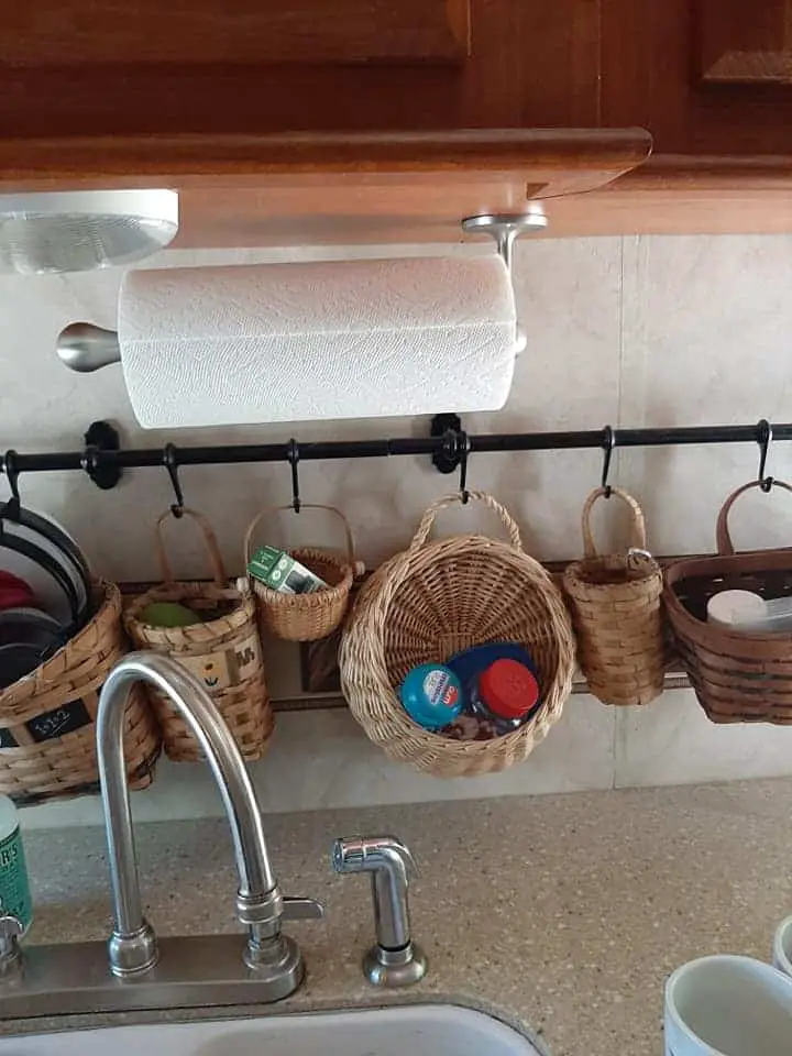 RV organization hanging baskets 