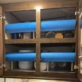 pool noodles in RV cupboard