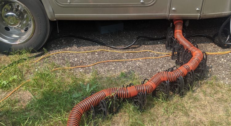 sewer hose from RV black water tank to sewer
