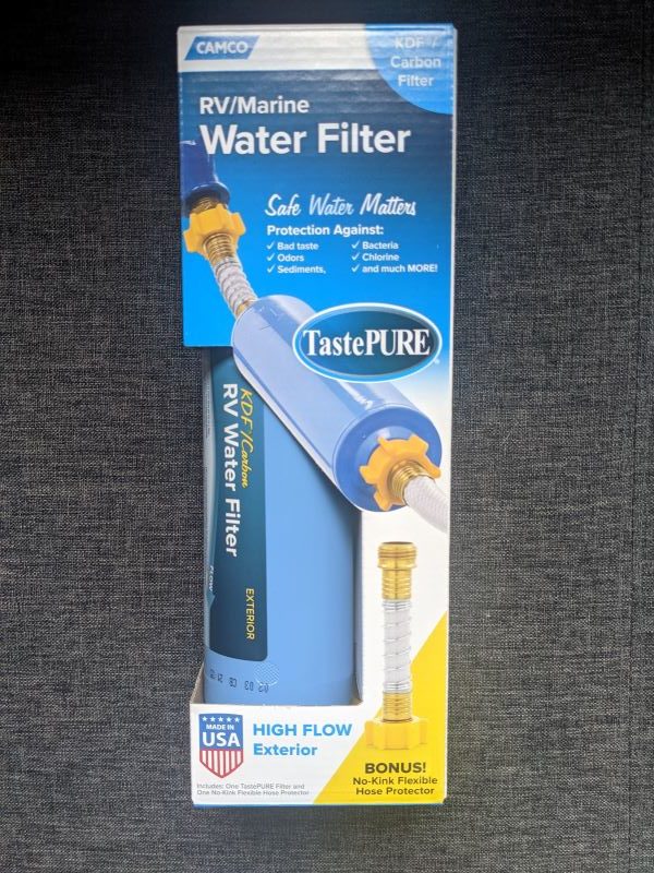 water filter for hooking up to RV water