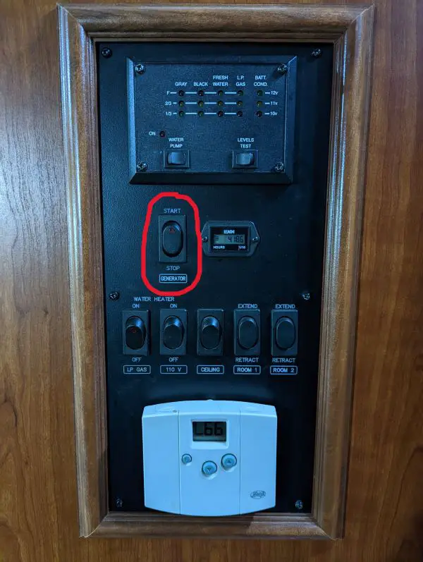 RV generator power switch 