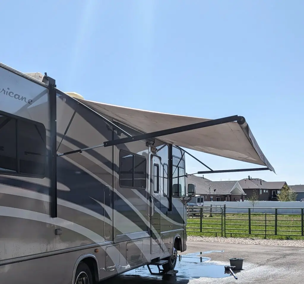 Cleaning our RV awning fabric